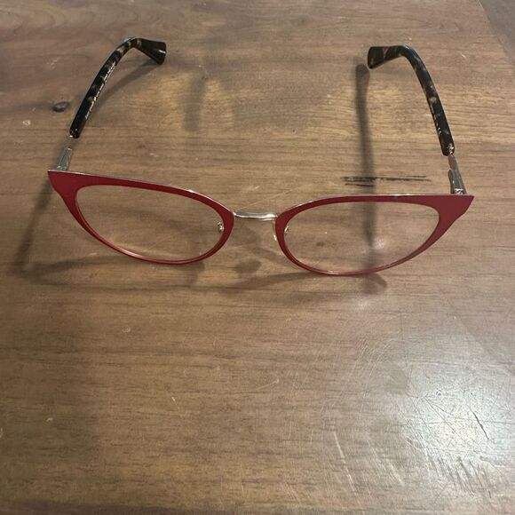 Kate Spade Eyeglasses Frame DARIELA 0UC Matte Red Havana Gold Cat Eye with case - Picture 2 of 8